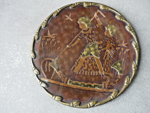 Assiette métal cuivre - , Égypte