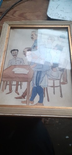 Cadre dessins militaires - et, de