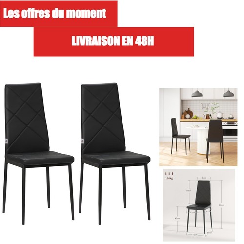 Homcom chaise salle manger - chaise,