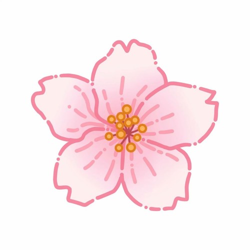 Sticker sakura 9x9 fleurs - sakura,