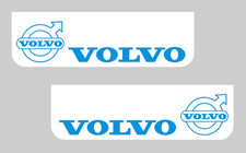 VOLVO Camion HGV Garde-Boue 18 X 60Cm Blanc PVC Garde-Boue Logo Bleu Clair