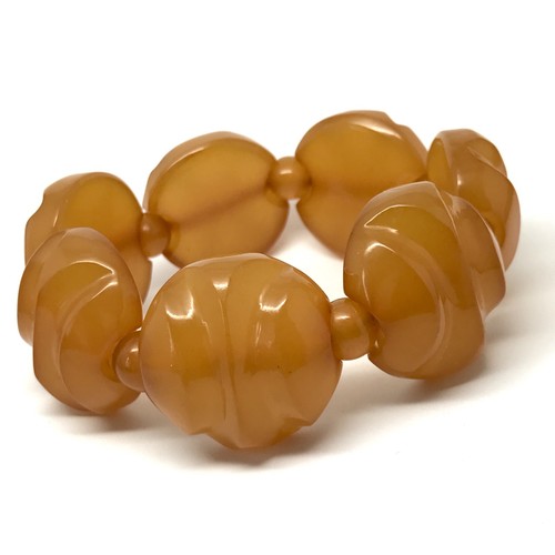 Bracelet vintage ambre - bracelet,