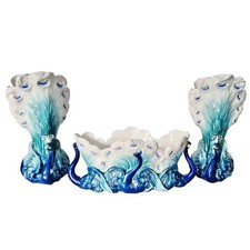 sculpture céramique craquelée vases pot jardinière art nouveau Gustave De Bruyn