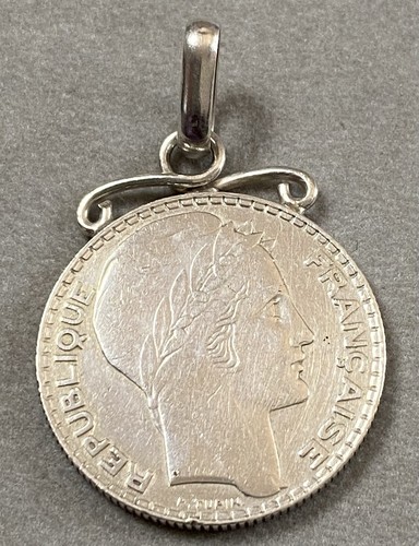 Ancien pendentif argent - pendentif, massif