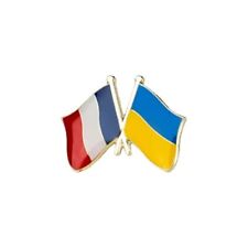 Pin's Drapeaux Jumelage France Ukraine - en Acier - Engagés - Cérémonies