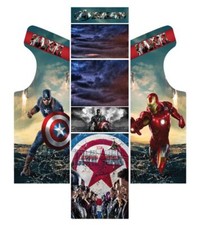 Stickers Borne Arcade (Mame ou Euro ou Personnalisé) - Avengers - modèle 2