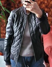 Veste blouson bomber en cuir matelassé, Oakwood - TS