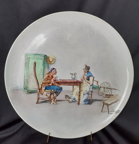 Très grand plat faïence