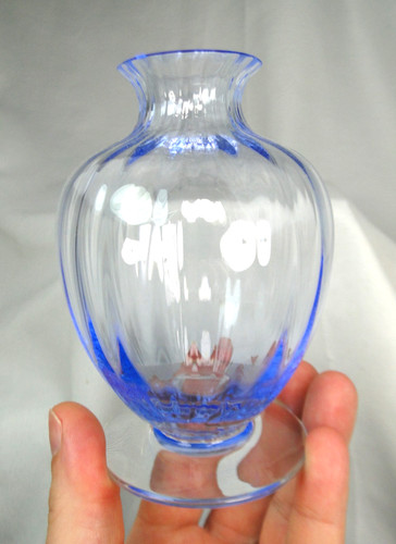 Tres joli vase bleu cristal - bleu, en