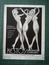 ZH035 BELLE PUB ANCIENNE  1940 sous vêtements Kestos dos banane française