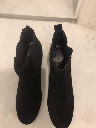 Bottines noires daim - noires,