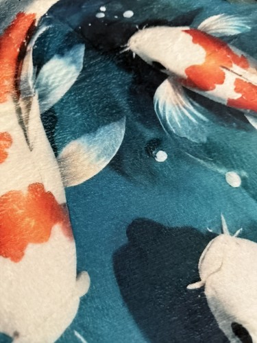 Tapis rond poissons - rond, koi