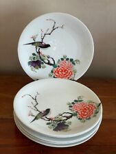 LIMOGES 6 Assiettes à dessert et plat  collector Oiseau et Pivoine Vieux  chêne