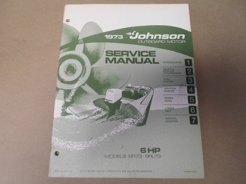 1973 johnson hors - johnson, service