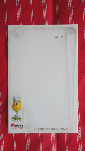 Menu vierge biere alsace - vierge, d'alsace