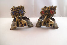 Vintage Pair of Jeweled Metal