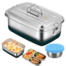Lunch Box Inox 2000ml Bento Lunch Box Boite Inox Alimentaire Hermétique Micro...