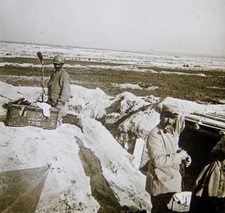 MARNE-LE BOIS SABOT-STEREO-45X107-VERRE-GUERRE-14/18-WW1- GLASS-3D-STEREOSCOPE