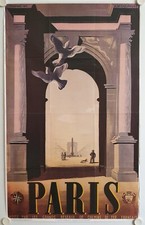 Affiche Chemins de Fer Français PARIS - CASSANDRE 1976 réédition