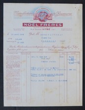 Facture 1950 NOEL FRERES chaussure Vitré shoes illustrée 114
