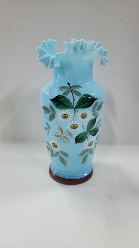 Vase opaline email decor - opaline,