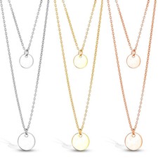 Inox Femme Chaîne Double Avec