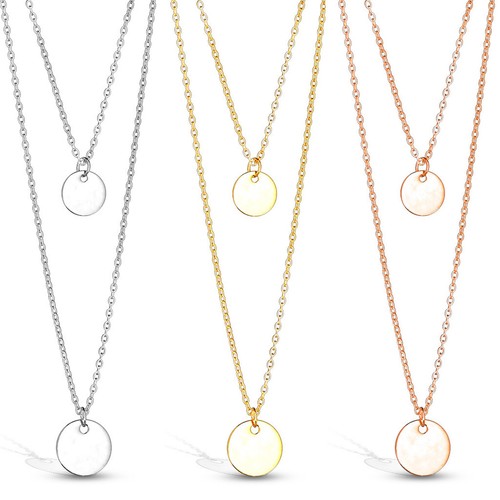 Collier chaîne double femme - double,