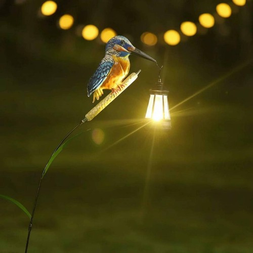 Lampe oiseau solaire design - oiseau,