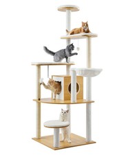 VEVOR Grand Arbre à Chat Tour à Chat Maison de Jeu d'Intérieur Hauteur 175 cm