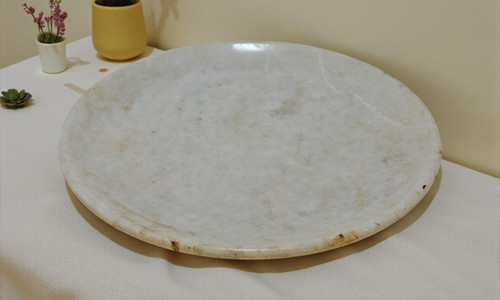 Vintage blanc marbre rond - vintage,