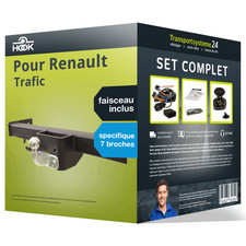 Attelage col de cygne Hook pour Renault Trafic 21- avec Faisceau spé. 7 broches