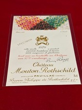 Etiquette vin Mouton Rothschild 1979 Bordeaux Pauillac spécimen - Voir ma liste