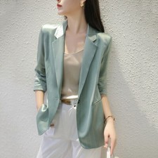 Femme Satin Costume Blazer