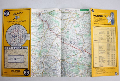 Carte michelin 1965 68 - carte,