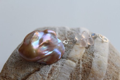 Pendentif très grande perle - pendentif,