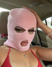 Masque Halloween Cagoule Rose