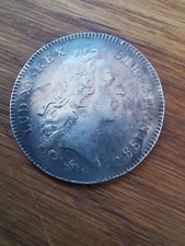 France Jeton Argent Louis XV Eaux Et Forêts Siège Table Marbre P1628