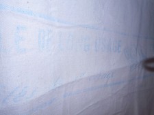 coupon tissu ancien écru marqué toile  long usage filée de 1ier choix de 275/215