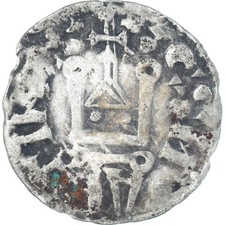 [#341954] Pièce de monnaie, France, Touraine, Denier Tournois, env. 1150-1200, Saint-Martin d