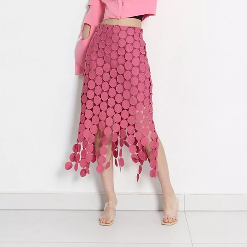 Jupe rose fluo taille - jupe, À