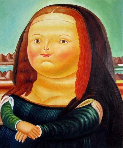 Mona lisa apres botero - ,