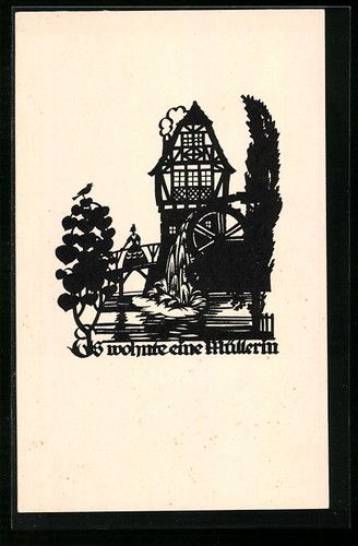 Moulin avec roue et - de,