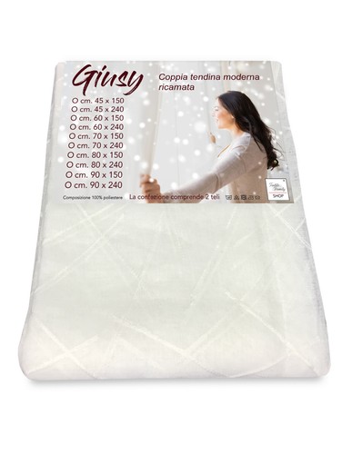 Giusy white curtain paire de - curtain,