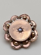 Ancienne Broche En Or Rose 18 Carats Tête Aigle Massif Vintage 