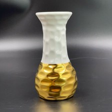 NWT Michael Wainwright Truro Gold Iris Bud Vase 3" Tall 