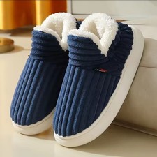 Chaussons d’Hiver Bleu Marine Evshine – Doux, Chauds et Ultra Confortables