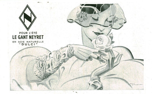 Publicité ancienne gant - le,