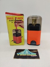 Taille Crayon Électrique A Piles Vintage Orange Fonctionne Bien - En Boîte HK 