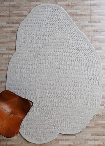 Tapis abstrait moka laine - abstrait,