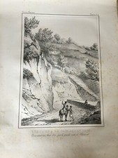 [ AUVERGNE ]:PIERRE LACOUR. Vue prise de la base du PUY GROS .Lithographie 1830